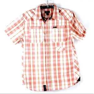 LRG boys button down. Plaid orange.